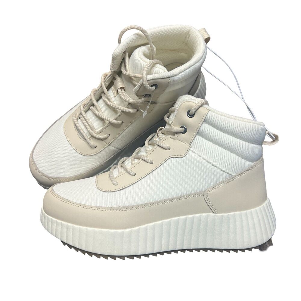 UNIVERSAL THREAD Shyla Platform Hiker Boots Cream